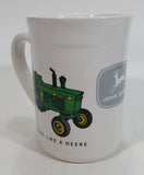 Gibson John Deere Tractors "Nothing Runs Like A Deere" 4 3/4" White Ceramic Coffee Mug Farming Collectible