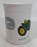 Gibson John Deere Tractors "Nothing Runs Like A Deere" 4 3/4" White Ceramic Coffee Mug Farming Collectible