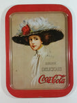 Vintage 1971 Coca-Cola "Drink" "Delicious" Hamilton King 1909 Pinup Girl Red Metal Beverage Serving Tray Coke Cola Soda Pop Collectible