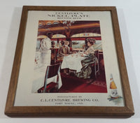 C.L. Centlivre Brewing Co. Nickel Plate Bottled Beer 1930s Wood Framed Paper Advertisement - Fort Wayne, Indiana