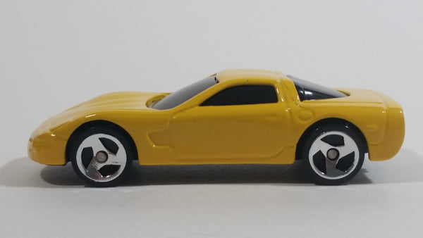 2000 Hot Wheels Corvette Yellow Die Cast Toy Car Vehicle McDonald's Happy Meal