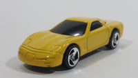 2000 Hot Wheels Corvette Yellow Die Cast Toy Car Vehicle McDonald's Happy Meal