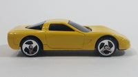 2000 Hot Wheels Corvette Yellow Die Cast Toy Car Vehicle McDonald's Happy Meal