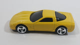 2000 Hot Wheels Corvette Yellow Die Cast Toy Car Vehicle McDonald's Happy Meal