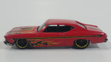 2013 Hot Wheels HW Showroom Heat Fleet '69 Chevelle SS 396 Red Die Cast Toy Muscle Car Vehicle