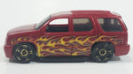 2010 Hot Wheels Haulers '07 Cadillac Escalade Dark Red Die Cast Toy Car SUV Vehicle