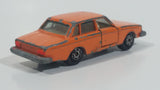 Extremely Rare HTF Vintage 1970s Yatming Volvo 244 DL No. 1058 Orange Die Cast Toy Car Vehicle with Opening Doors - Hong Kong