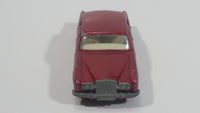 Vintage Lesney Products Matchbox Rolls Royce Silver Shadow Red No. 24 Die Cast Toy Car Vehicle with Opening Trunk