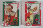 2 Packs of Coca-Cola Coke Santa Christmas Themed Bicycle Brand Green and Red Playing Cards Still Sealed, New in Package