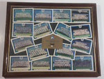 Maxwell House Limited Edition Team Cards 1977-1992 Toronto Blue Jays MLB Baseball Team Set of 16 Cards in Wooden Frame 12 1/4" x 15 1/4"