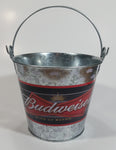 2006 Anheuser-Busch Budweiser King of Beers Galvanized Metal Ice Bucket Pail with Handle Bar Beer Collectible