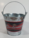 2006 Anheuser-Busch Budweiser King of Beers Galvanized Metal Ice Bucket Pail with Handle Bar Beer Collectible