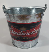 2006 Anheuser-Busch Budweiser King of Beers Galvanized Metal Ice Bucket Pail with Handle Bar Beer Collectible