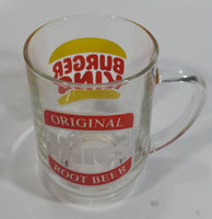 Vintage Hires Root Beer Soda Pop Beverage Burger King Restaurants Clear Large Round Glass Mug