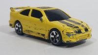 2001 Hot Wheels Honda Civic Yellow Die Cast Toy Car Vehicle McDonald's Happy Meal