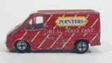 Corgi Transit Van Pointers Real Food Fast Red Die Cast Toy Car Postal Vehicle Made in Gt. Britain