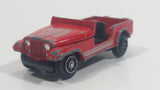 Vintage 1980s Yatming Jeep CJ7 Sky Red No. 1608 Die Cast Toy Car Vehicle (Missing Windshield)