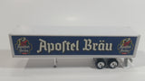 Rare Golden Wheels Apostel Brau Beer White and Blue Semi Trailer Plastic Die Cast Toy Car Vehicle