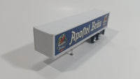 Rare Golden Wheels Apostel Brau Beer White and Blue Semi Trailer Plastic Die Cast Toy Car Vehicle