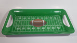 Gridiron Nation Green Football Field Themed Melamine Plastic Appetizer Serving Tray with Handles