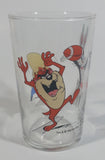 1990 Warner Bros. Looney Tunes Yosemite Sam Taz Tasmanian Devil Bugs Bunny Football Themed Cartoon Character 4" Tall Glass Cup TV Show Collectible