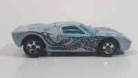 2002 Hot Wheels 1960s Ford GT-40 Octoblast Metallic Pale Blue Die Cast Toy Race Car Vehicle