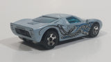 2002 Hot Wheels 1960s Ford GT-40 Octoblast Metallic Pale Blue Die Cast Toy Race Car Vehicle