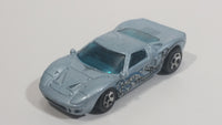 2002 Hot Wheels 1960s Ford GT-40 Octoblast Metallic Pale Blue Die Cast Toy Race Car Vehicle