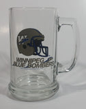 CFL Canadian Football League Winnipeg Blue Bombers Sports Team Glass Beer Mug Collectible