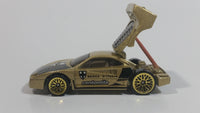 1998 Hot Wheels Dash 4 Cash Ferrari F40 Gold Die Cast Toy Dream Luxury Super Car Vehicle Opening Rear Mount Engine