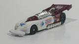 2000 Hot Wheels Del Worsham Funny Car Current Maroon and White Die Cast Toy Race Car Vehicle McDonald's Happy Meal