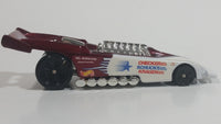 2000 Hot Wheels Del Worsham Funny Car Current Maroon and White Die Cast Toy Race Car Vehicle McDonald's Happy Meal