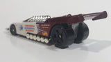 2000 Hot Wheels Del Worsham Funny Car Current Maroon and White Die Cast Toy Race Car Vehicle McDonald's Happy Meal