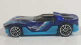 2012 Hot Wheels HW Code Cars Yur So Fast Ferrari Metallic Dark Blue Die Cast Toy Car Vehicle