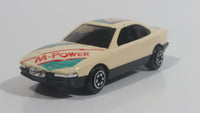 Yatming BMW 850i Tan White Red M-Power Blue #4 Sport No. 804 Die Cast Toy Car Vehicle