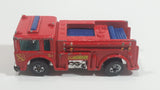 1982 Hot Wheels Fire Eater Red Fire Truck Die Cast Toy Car Vehicle - BW - Blue Lights