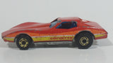 1982 Hot Wheels Gold Hot Ones Corvette Stingray Red Die Cast Toy Car Vehicle - Hong Kong