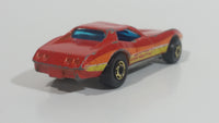 1982 Hot Wheels Gold Hot Ones Corvette Stingray Red Die Cast Toy Car Vehicle - Hong Kong