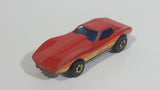 1982 Hot Wheels Gold Hot Ones Corvette Stingray Red Die Cast Toy Car Vehicle - Hong Kong