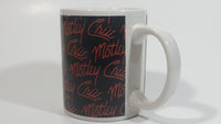 2009 Motley Crue Black with Red Writing Ceramic Coffee Mug Music Rock Band Collectible