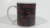 2009 Motley Crue Black with Red Writing Ceramic Coffee Mug Music Rock Band Collectible