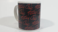 2009 Motley Crue Black with Red Writing Ceramic Coffee Mug Music Rock Band Collectible