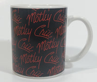 2009 Motley Crue Black with Red Writing Ceramic Coffee Mug Music Rock Band Collectible