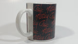 2009 Motley Crue Black with Red Writing Ceramic Coffee Mug Music Rock Band Collectible