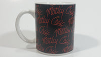 2009 Motley Crue Black with Red Writing Ceramic Coffee Mug Music Rock Band Collectible