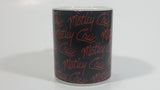 2009 Motley Crue Black with Red Writing Ceramic Coffee Mug Music Rock Band Collectible