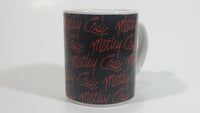 2009 Motley Crue Black with Red Writing Ceramic Coffee Mug Music Rock Band Collectible