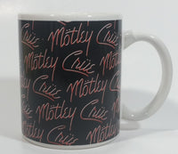 2009 Motley Crue Black with Red Writing Ceramic Coffee Mug Music Rock Band Collectible - Faded