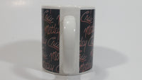 2009 Motley Crue Black with Red Writing Ceramic Coffee Mug Music Rock Band Collectible - Faded