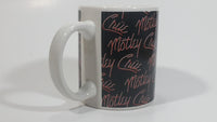 2009 Motley Crue Black with Red Writing Ceramic Coffee Mug Music Rock Band Collectible - Faded